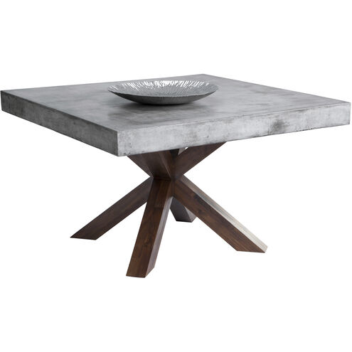 Warwick 47.25 X 47.25 inch Grey / Medium Brown Dining Table